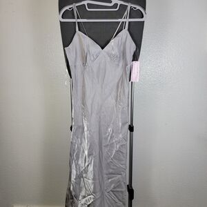 Wild Fable Women's Iridescent Maxi Slip Dress Gray Size XS